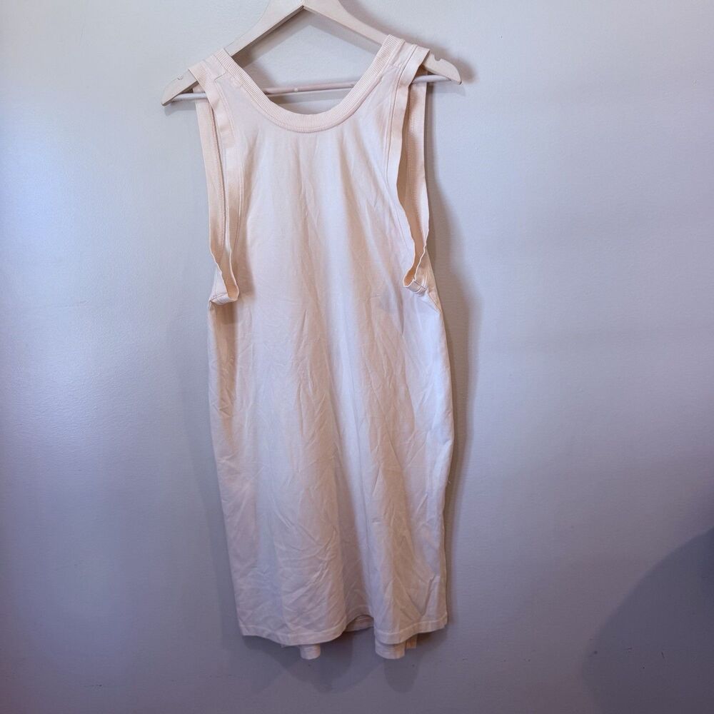 Free People  Movement City Vibes Over Size Tank Dress Athleisure Sz.Small Beige
